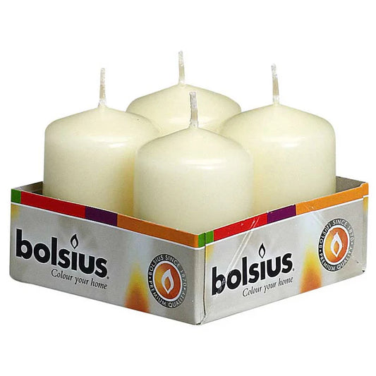 Bulk Discount Ivory Pillar Candles