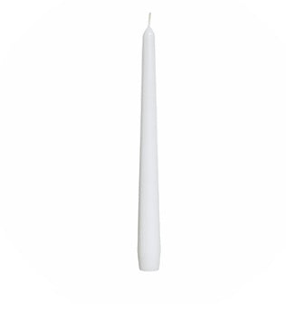 White dinner Candle 24cm (single/case 100)