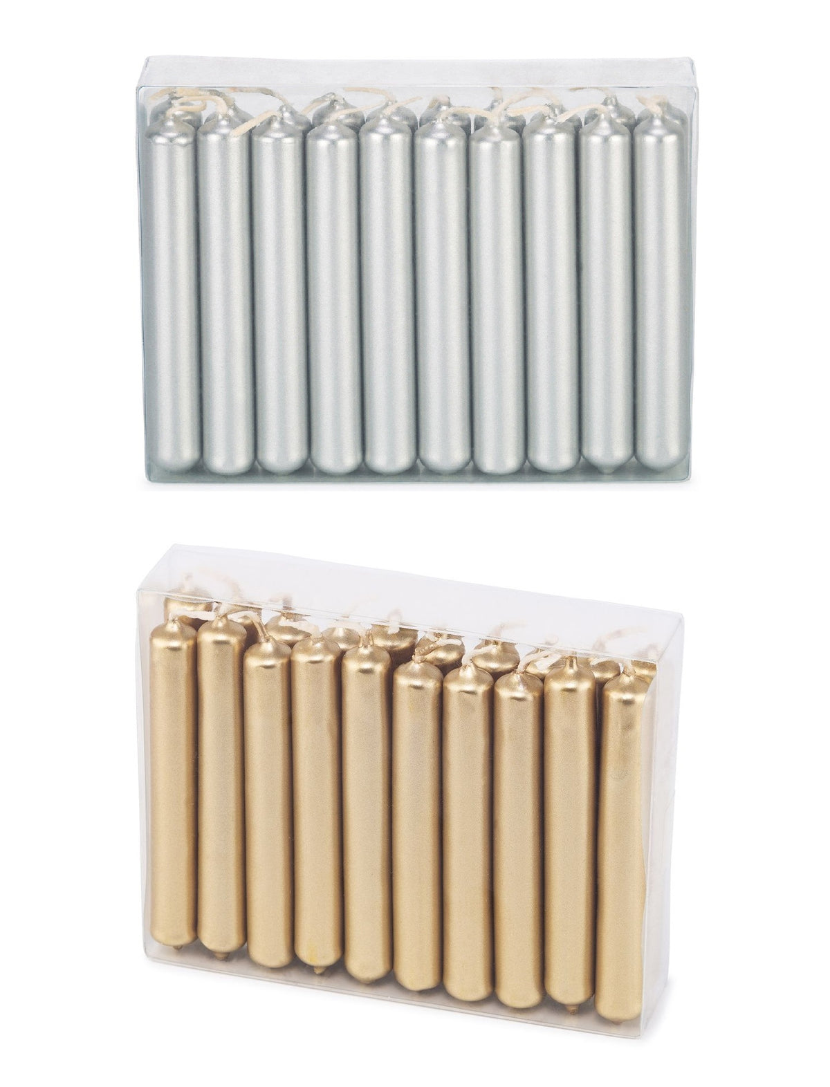 Christmas Tree Candles in Gold/Silver