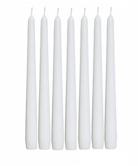 White dinner Candle 24cm (single/case 100)
