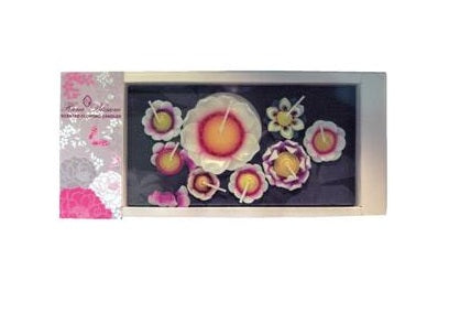 Pack of Large & Small Scented Flower Floating Candles