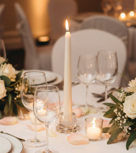 Glass Table Dinner Candle Holder Single