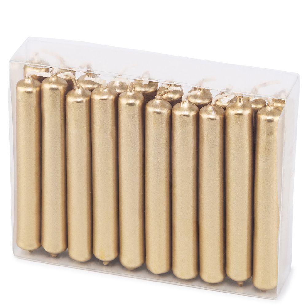 Christmas Tree Candles in Gold