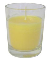 Citronella votive candle in clear glass