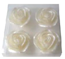 Box of Four Ivory Rose Floaters