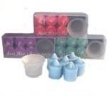 Set of 6 Aromatherapy Scenters & Glass