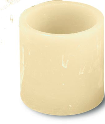 Ivory Cylinder Wax Lantern