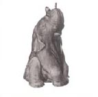 Small Standing Elephant Candle