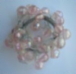 Small Pink Candle Ring Glass Beads