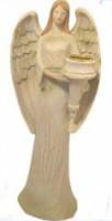 Tall Carved Effect Angel Candle Holder