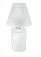 White Frosted Table T Light Lamp with shade