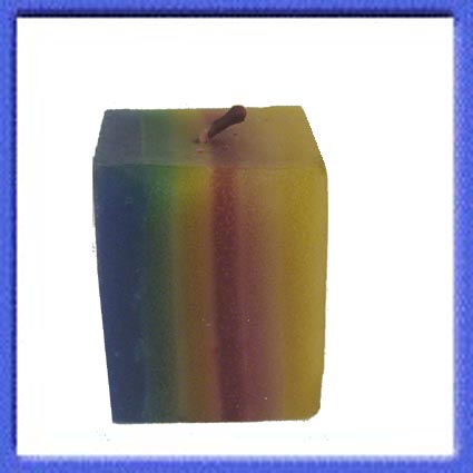 Square Rainbow Candle