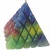 Carved Multicoloured Pyramid Candle Thumbnail