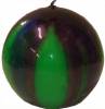Bright  Green Ball Candle with Dark Purple Top Thumbnail