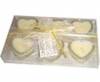 Pack of Four Heart Candles in Clear Cups Thumbnail