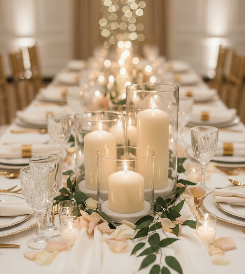 Glass Hurricane Lanterns