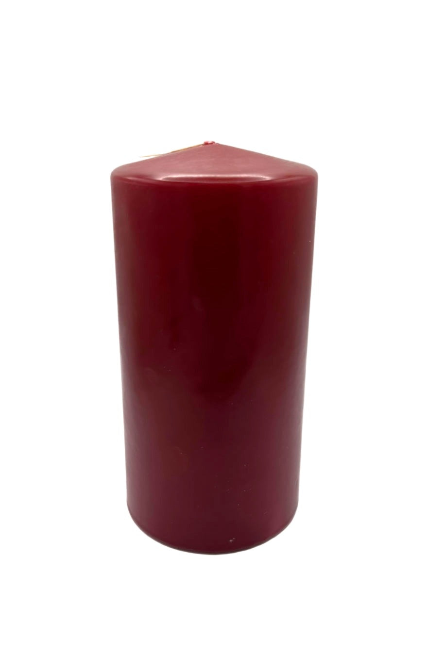 Wine Red Pillar Candles