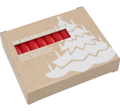 Christmas Tree Candles in Red, White & Ivory