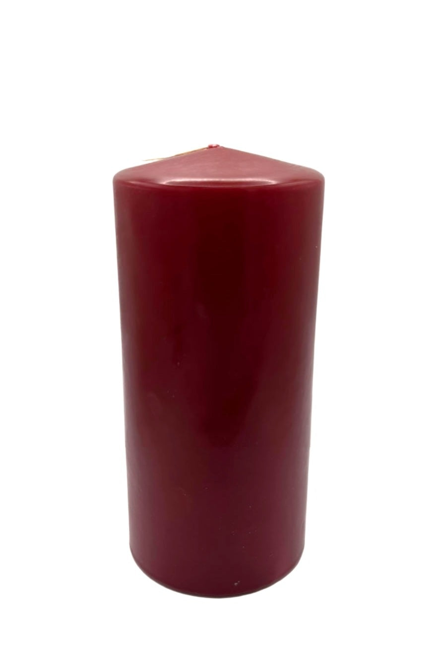 Wine Red Pillar Candles