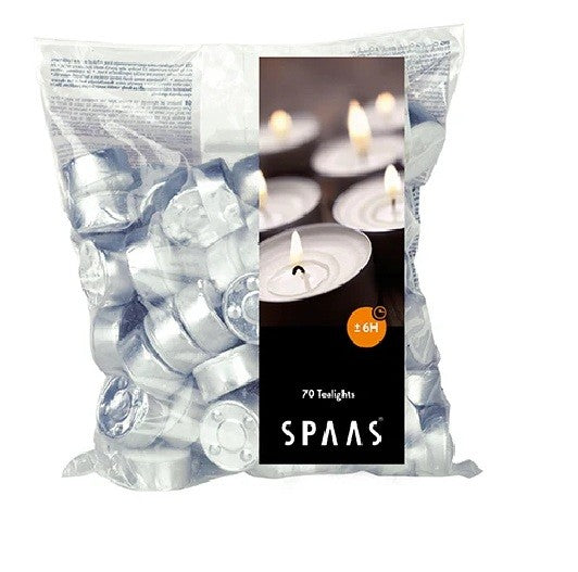 6 Hour Burn Tea Lights (bag of 70/box of 490)