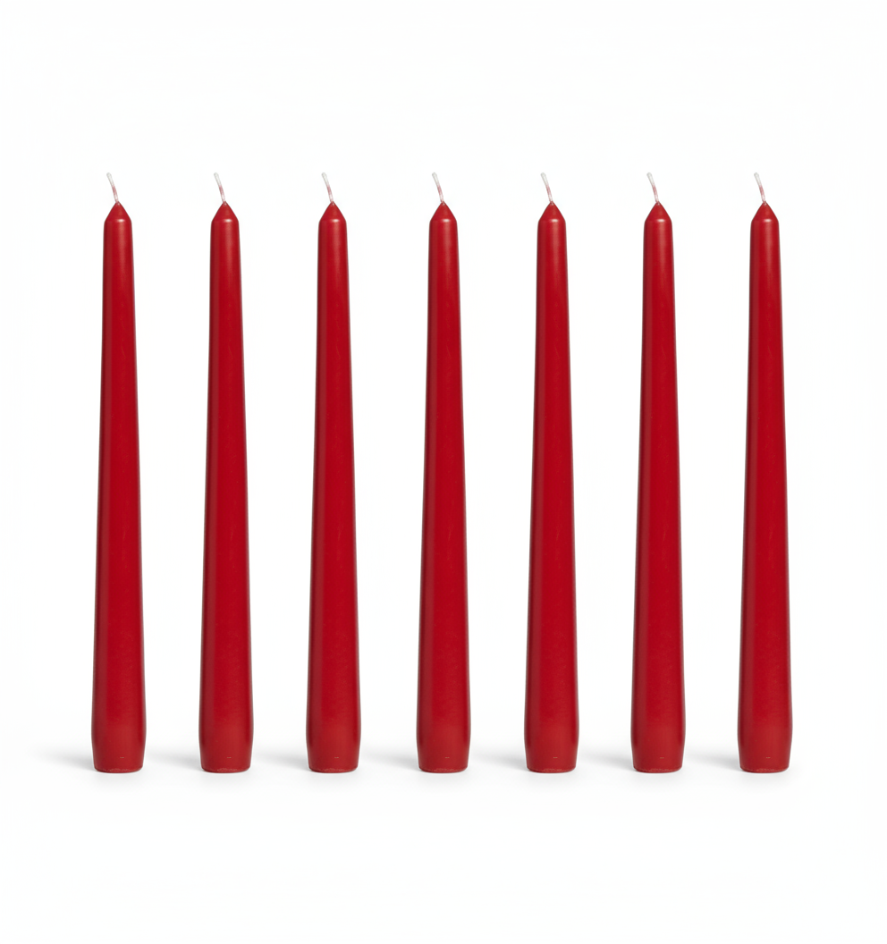Red Dinner Candle 24cm  (single/case 100)