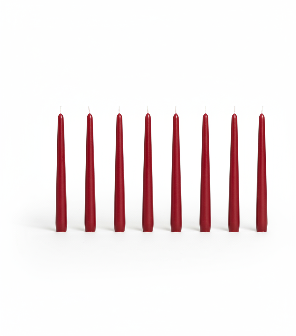 Wine Red Dinner Candle 24cm  (single/case 100)