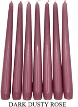 Dark Dusty Rose Dinner Candle 23cm high (single/Case 100)