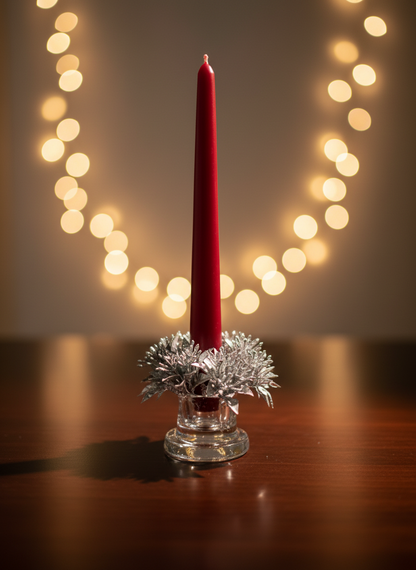 Spiky Silver Flower Candle Ring