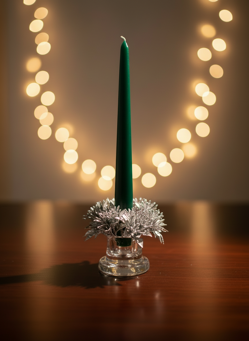Spiky Silver Flower Candle Ring