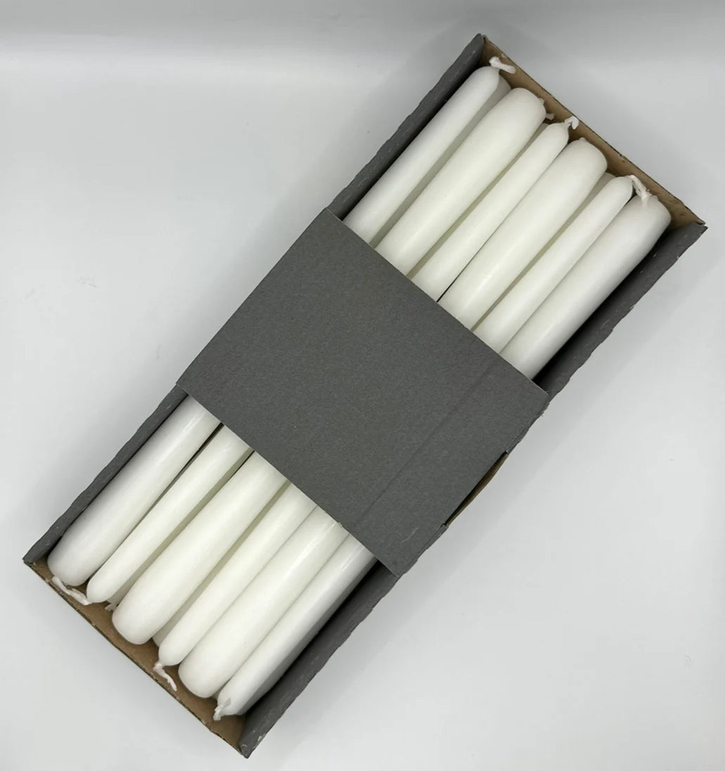 Dinner Candle 30 cm high in Ivory/Red/White (pack of 12 candles)