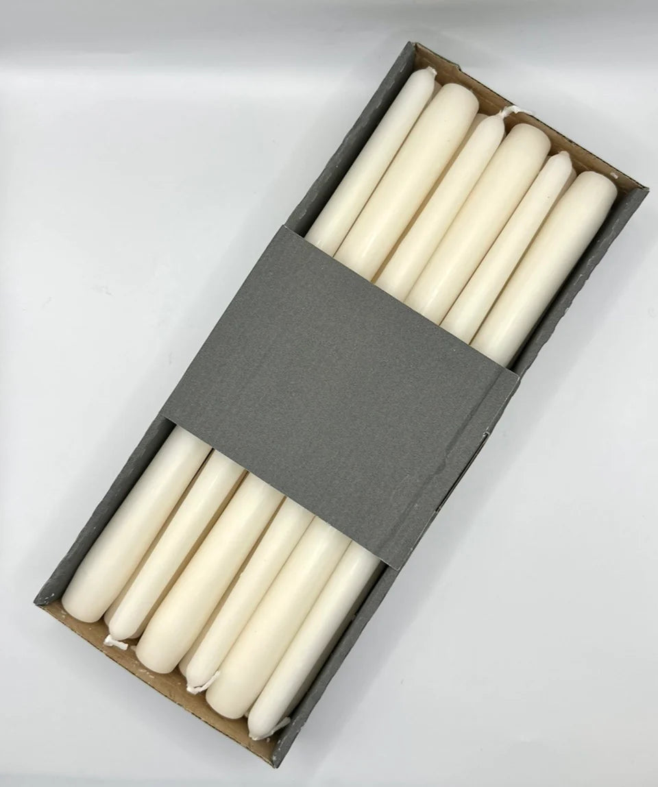 Dinner Candle 30 cm high in Ivory/Red/White (pack of 12 candles)