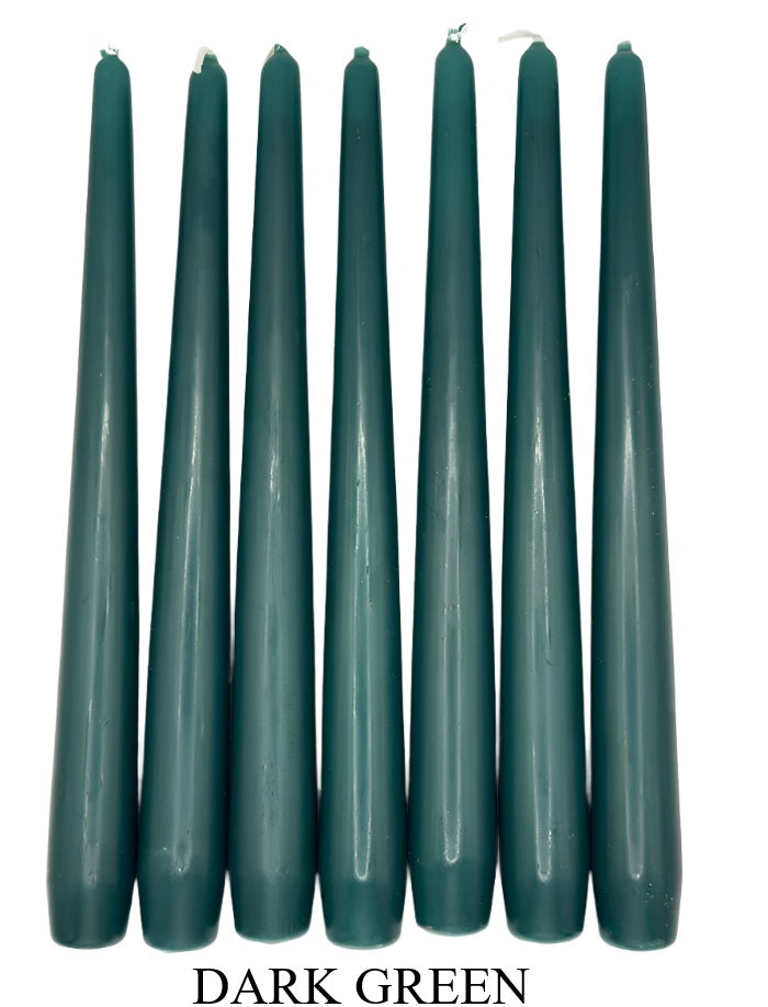 Dark Green Dinner Candle 23 cm high  (single/Case 100)