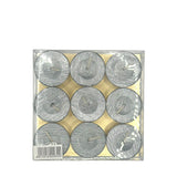 Pack 9 Silver Glitter T-Lights