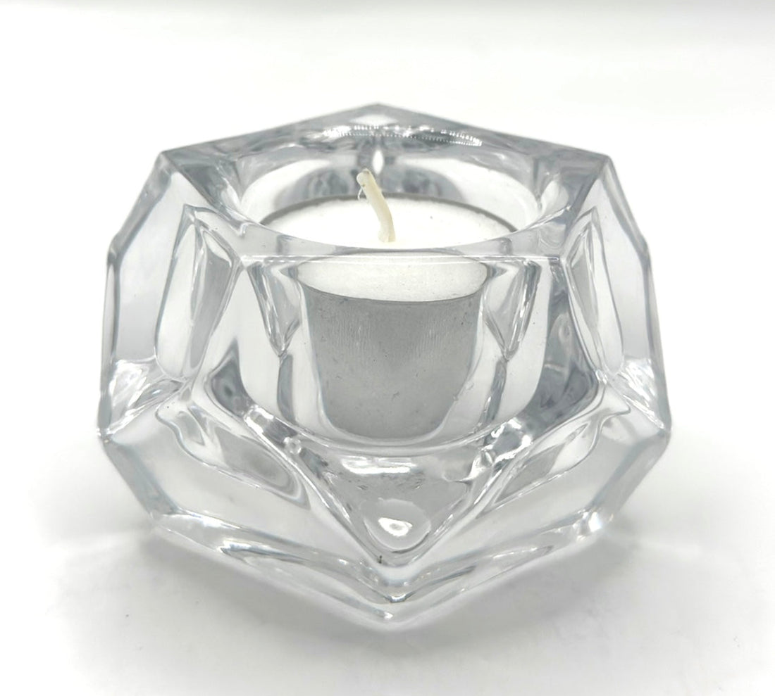 Crystal Style Tea Light Holder Single