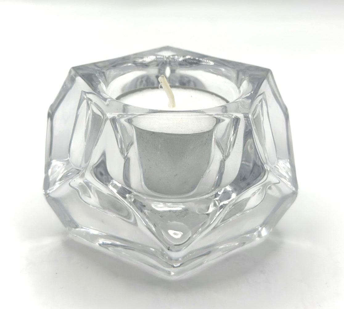 Crystal Style Tea Light Holder Single