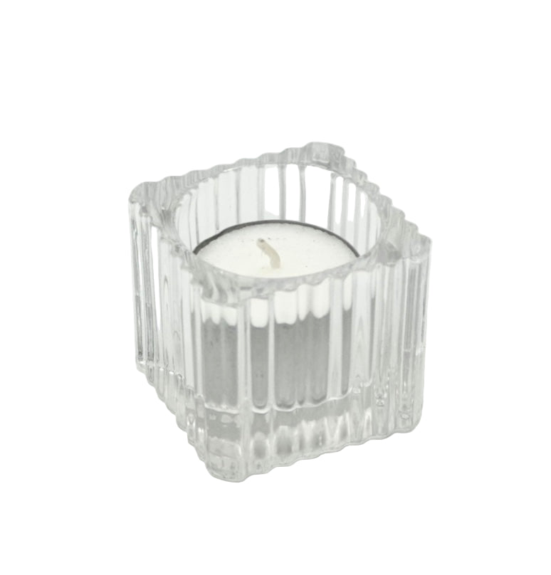 Ribbed Tea Light Holder Single