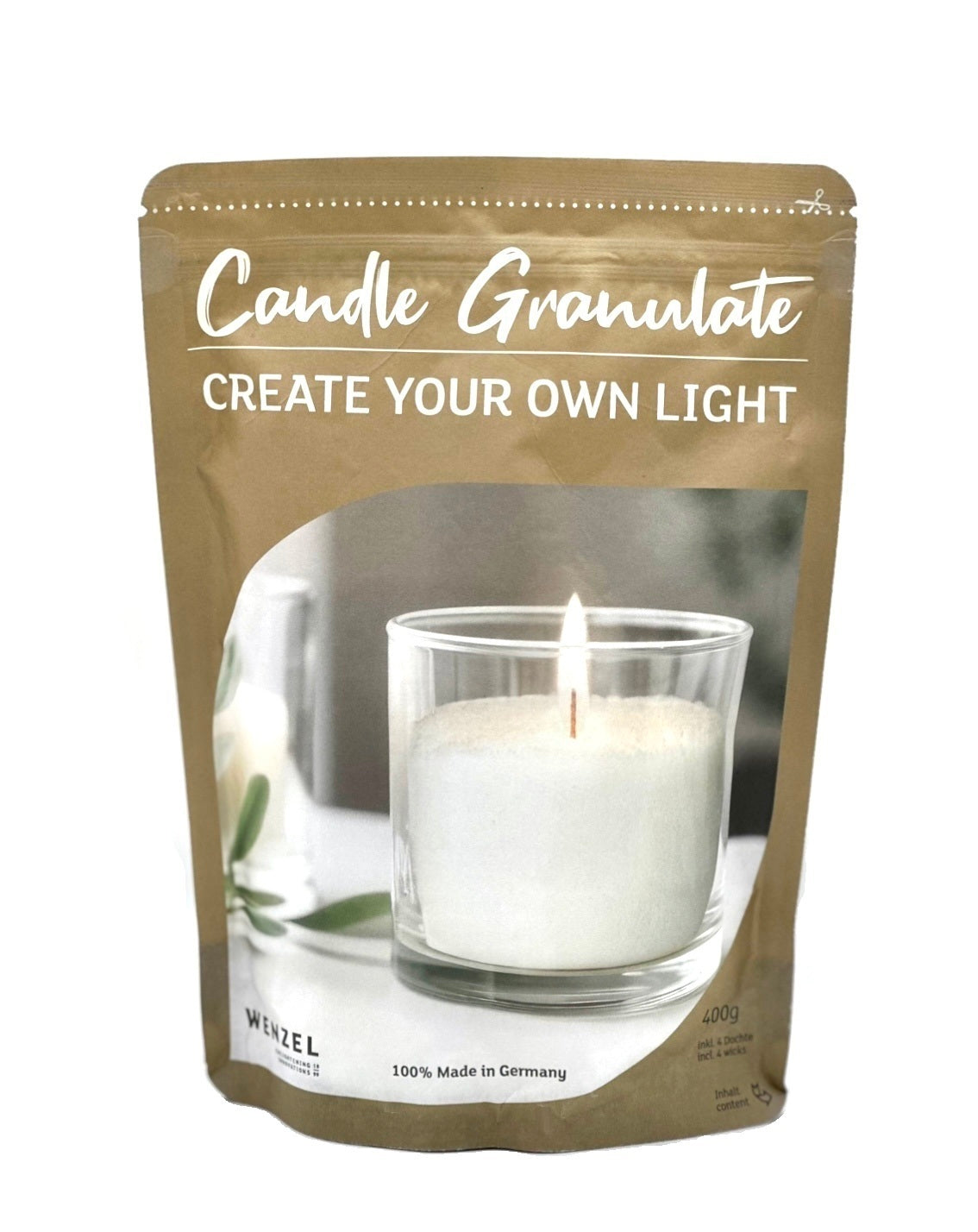 Granulate Candle 400g with 4 wicks