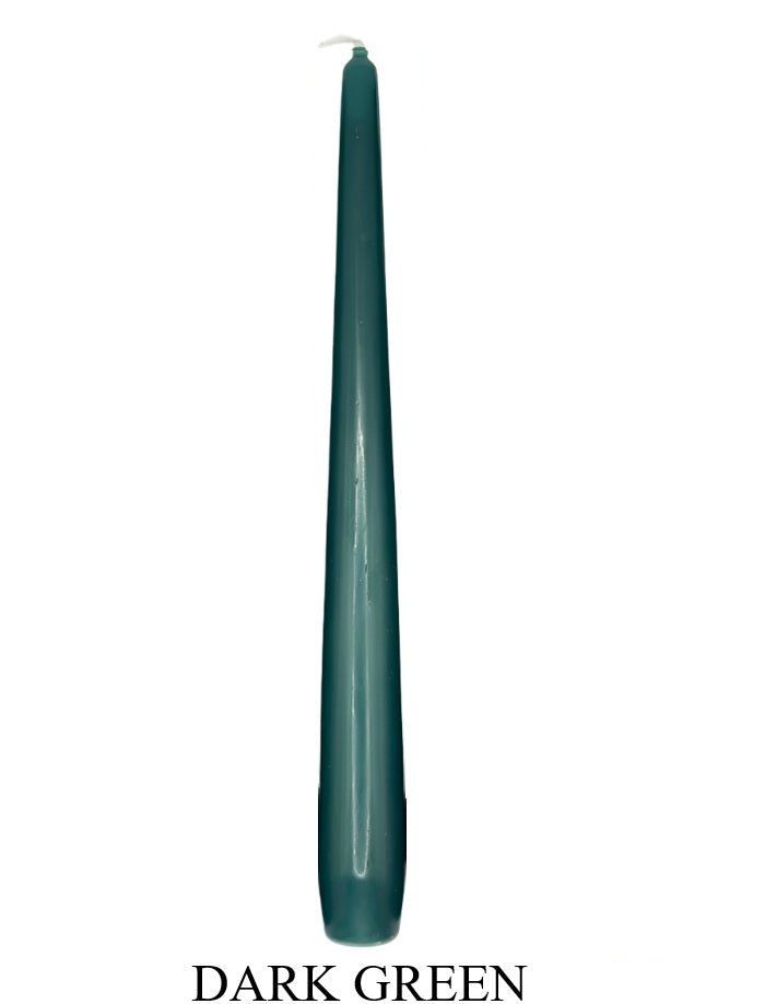 Dark Green Dinner Candle 23 cm high  (single/Case 100)