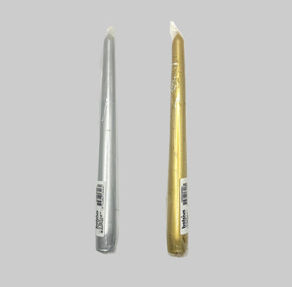 Gold and Silver Taper Candles